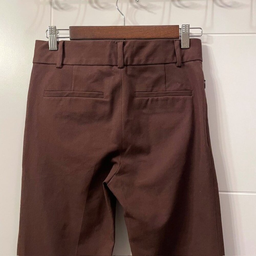 NWOT Frame Le High Flare Split Hem Trouser Pants Brown Size 2 Work Office Career - Picture 9 of 16